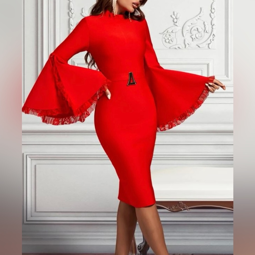 Red bandage dress